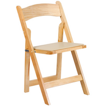 Load image into Gallery viewer, Natural Wood Folding chairs Box of 4 chairs