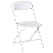 Load image into Gallery viewer, Silla blanca plegable para fiestas y eventos