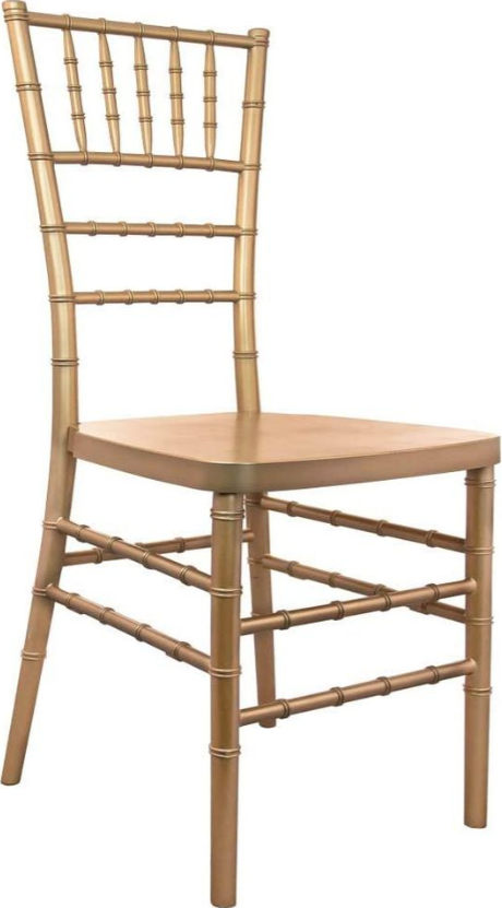 Gold Resin Chiavary chair box with 4 unassembled chairs.